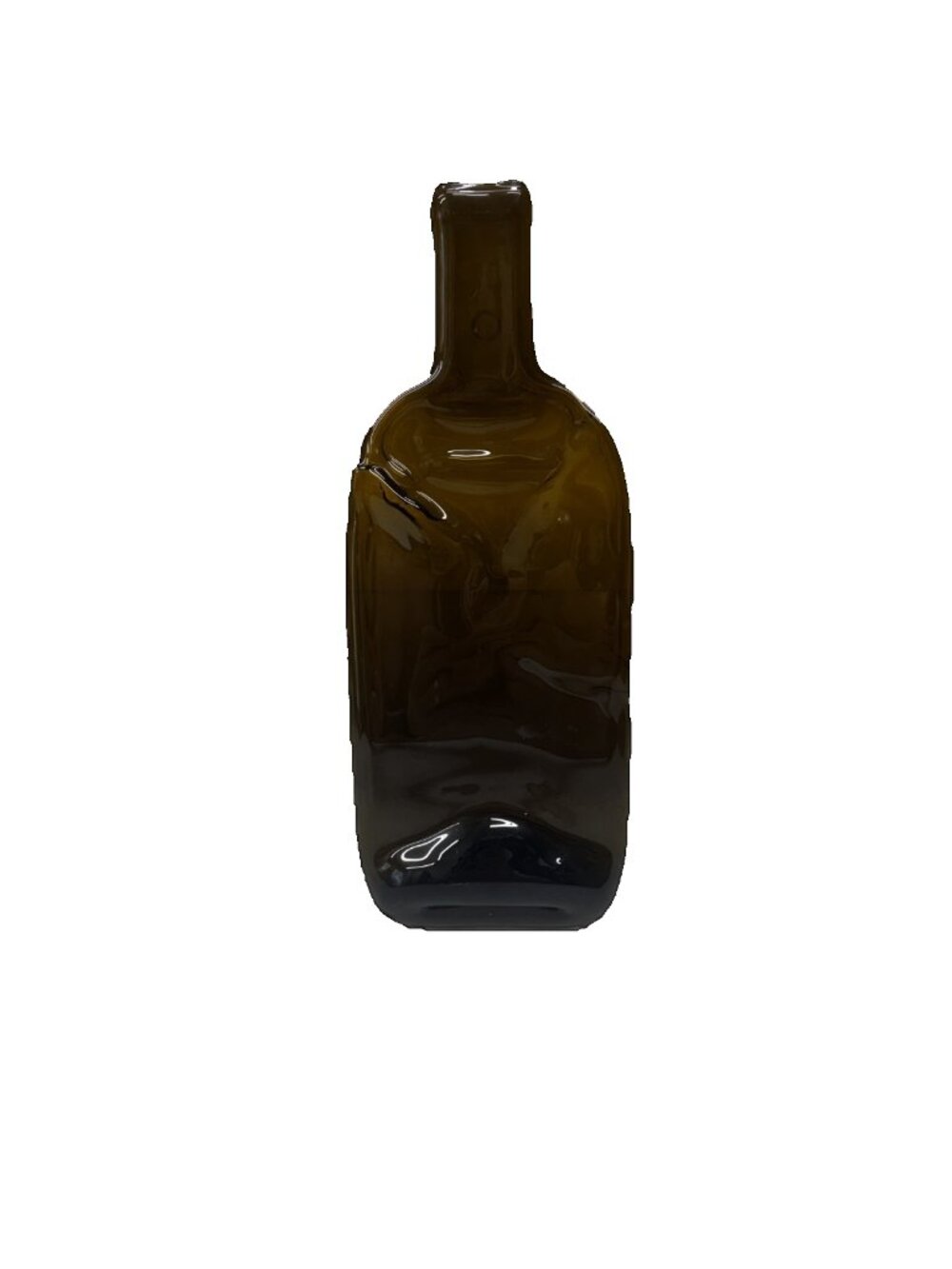 Imperfect Glass Melted Wine Bottle Cheese Tray Trivet Spoon Rest Serving Plate